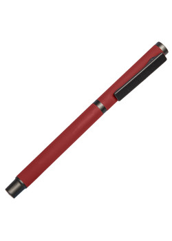 Ручка шариковая TRENDY, красный/темно-серый, металл, пластик, софт-покрытие